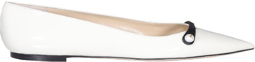 Jimmy Choo Pre-Rosalia Flat 'Latte/Black' ROSALIA-FLATPTZLATTE/BLACK Jimmy Choo Pre-Rosalia Flat 'Latte/Black' ROSALIA-FLATPTZLATTE/BLACK
