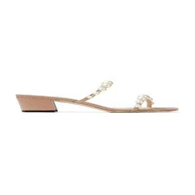 Jimmy Choo PRE_AMARA 45 'Ballet Pink/White'