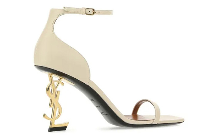 Shop Jimmy Choo Saint Laurent Opyum High Heel Sandals 'Beige Leather' 5576792W7DD1543