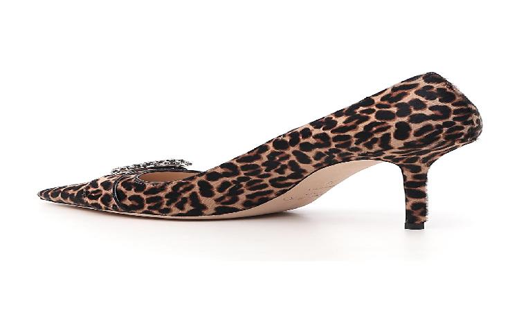 Shop Jimmy Choo Saresa 85 自然混搭水晶动物纹 SARESA85OXZNATURALMIXCRYSTAL