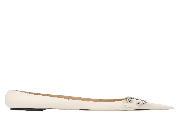 Jimmy Choo Saresa Flat 'Latte Crystal'