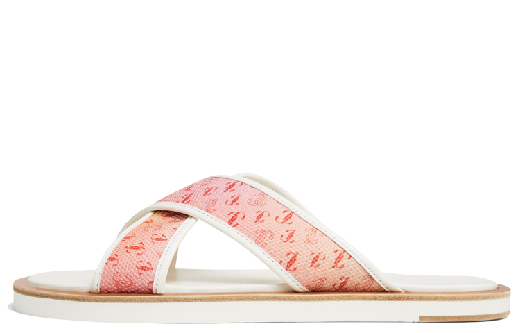 Jimmy Choo Sunset Open-Toe Slide Sandals Fashion Flats PALMOVWQ Sunset Color