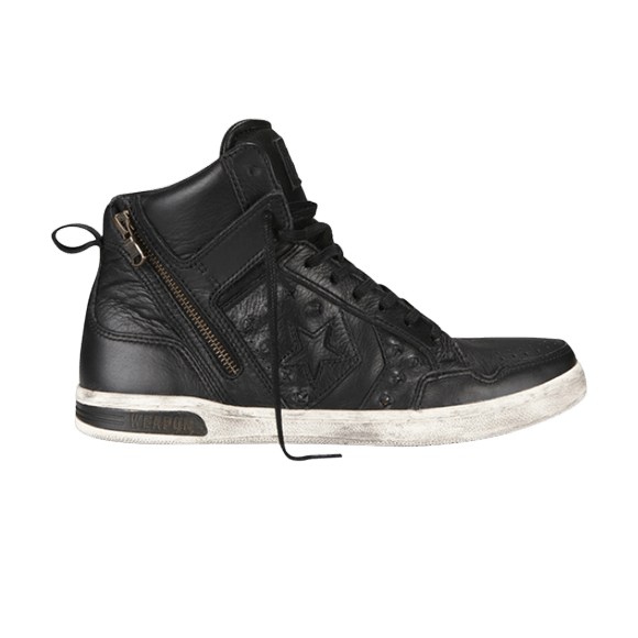 John Varvatos x Converse Weapon Leather Zip Hi 'Black Turtledove' 142967C