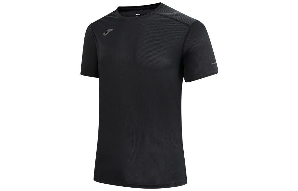 JOMA Black Breathable Gym Training Crewneck T-Shirt Short Sleeve 3125FL0106