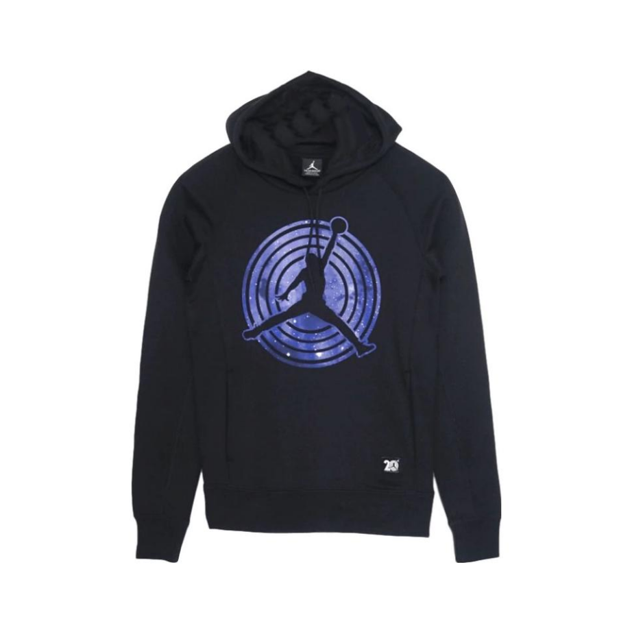 Jordan 11 Fleece Pullover Hoodie Black Casual Thickened Printed Sweatshirt 823715-010
