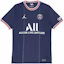 Order 乔丹21-22巴黎圣日耳曼主场梅西训练球衣海军蓝足球衫 CV7903-411