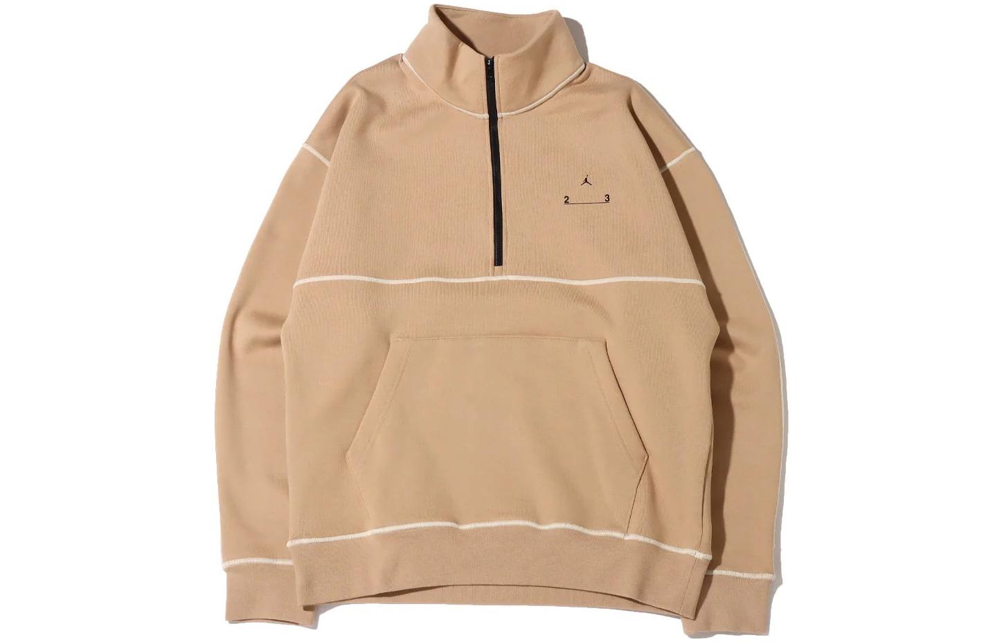 Jordan 23 Engineered Half-Zip Fleece Jacket Beige Mens Sportswear DV7680-254