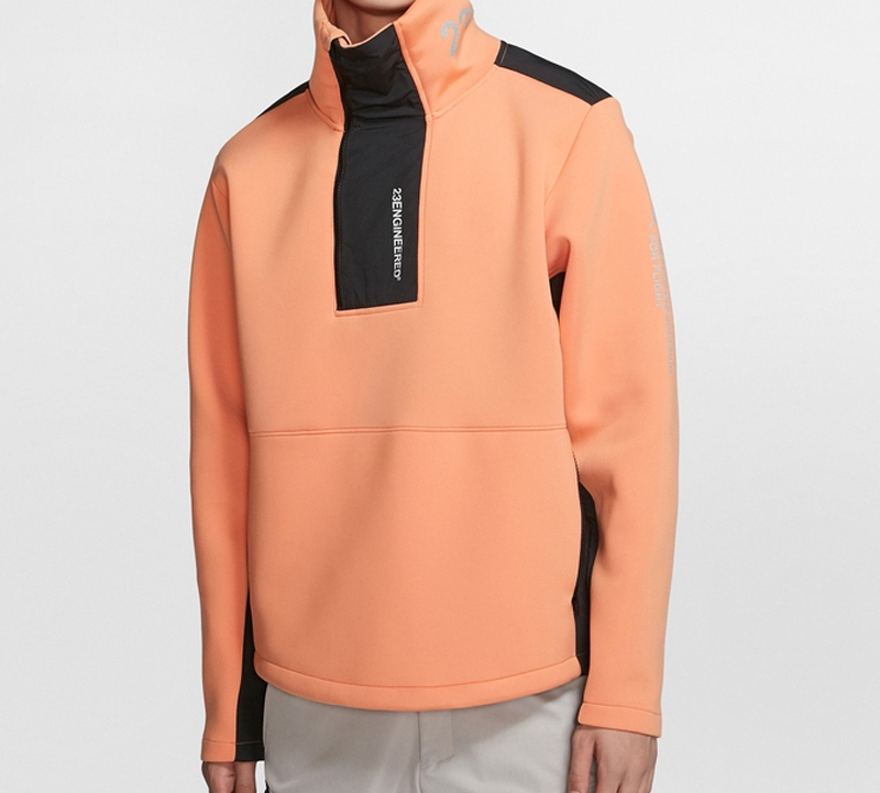 Shop Sudadera Jordan 23 Engineered Half-Zip Tejida Mystic Orange BQ5738-854