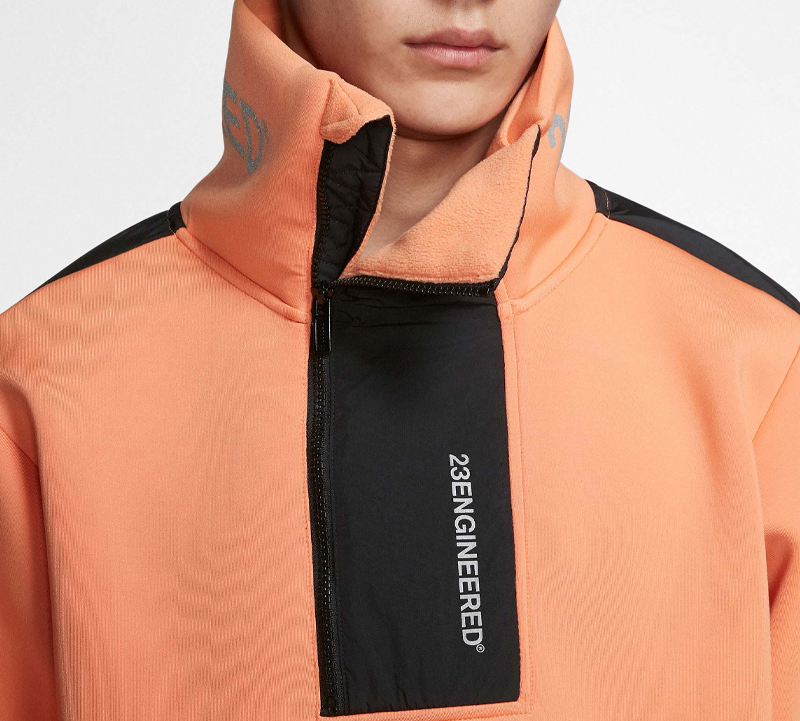 Details for Sudadera Jordan 23 Engineered Half-Zip Tejida Mystic Orange BQ5738-854