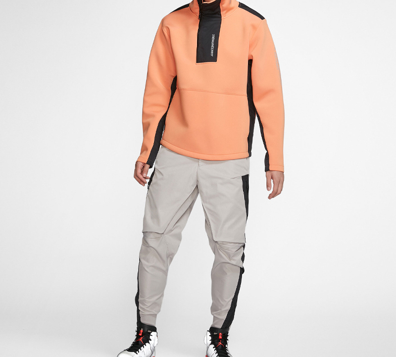 Sizing Sudadera Jordan 23 Engineered Half-Zip Tejida Mystic Orange BQ5738-854