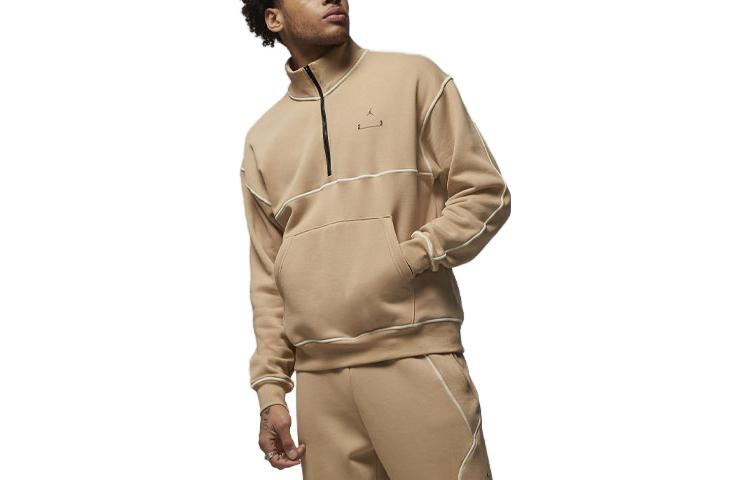 Jordan 23 Engineered Half-Zip Pullover Hoodie Khaki for Men DV7679-254