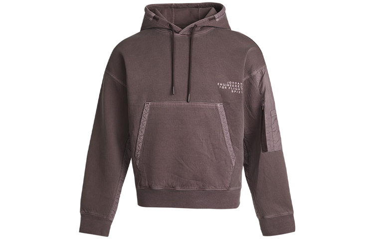 Jordan 23 Engineered Logo Hoodie Red Brown Casual Sweatshirt CV2768-255