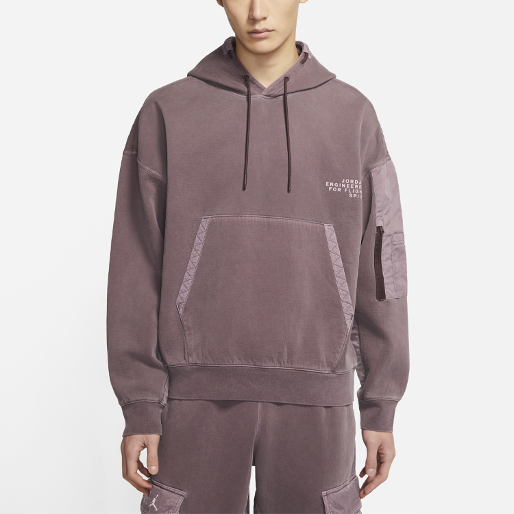 Jordan 23 Engineered Logo Hoodie Red Brown Casual Sweatshirt CV2768-255 圖 5