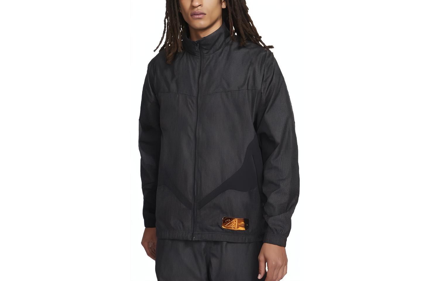 Jordan 23 Engineered Logo Patchwork Plaid Jacket Black CV2865-010