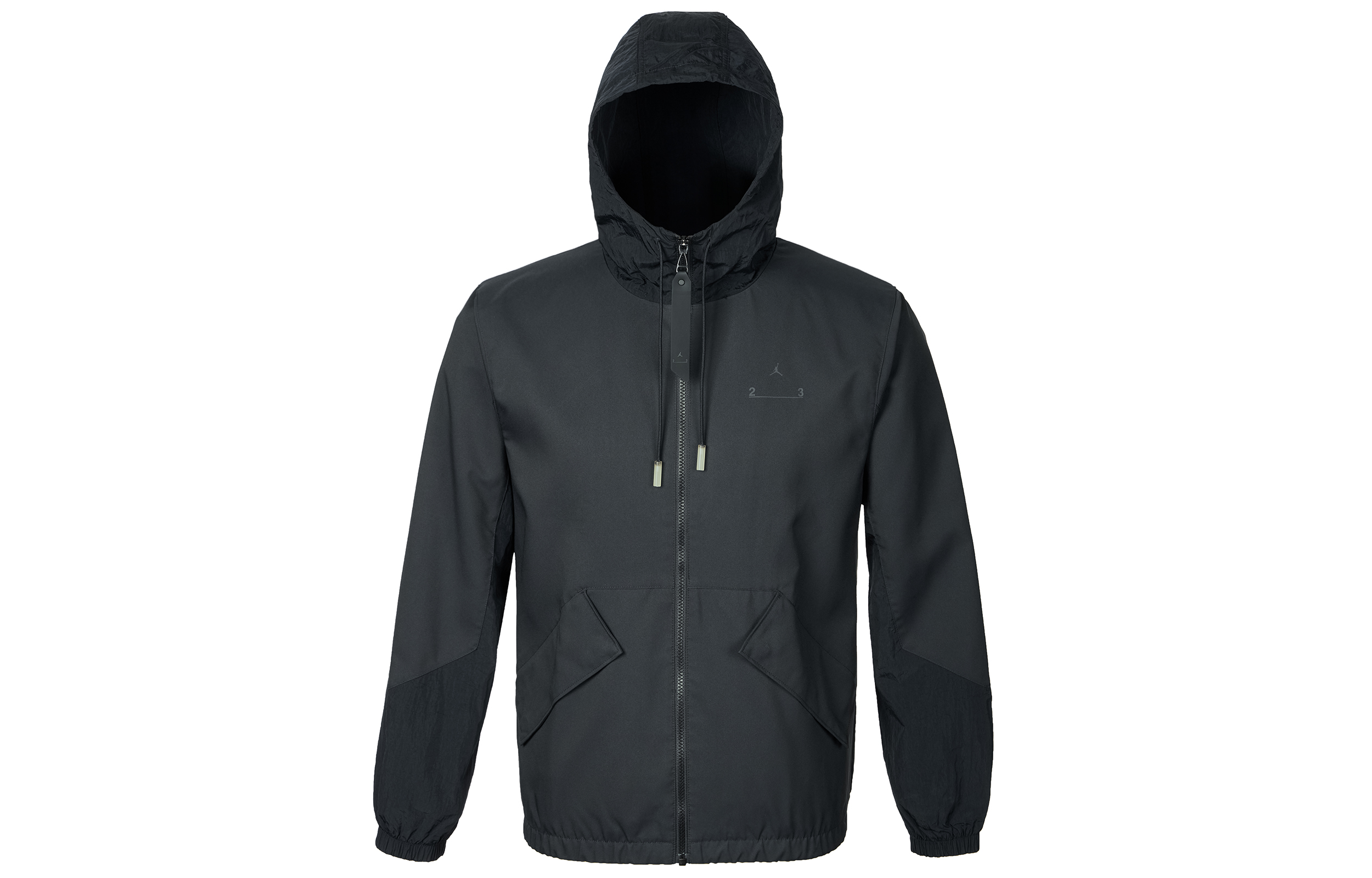 Jordan 23 Engineered Logo Print Full-Zip Hoodie Jacket Black DX9640-010