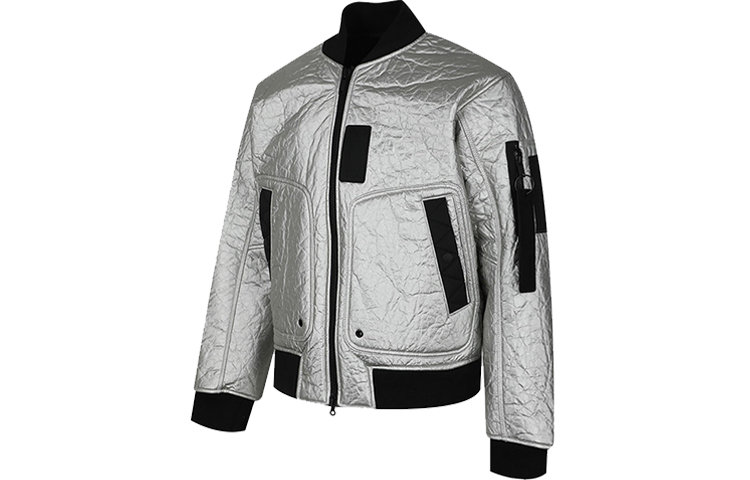 Jordan 23 Engineered MA-1 Full-Zip Silver White Loose Fit Jacket CD5713-095