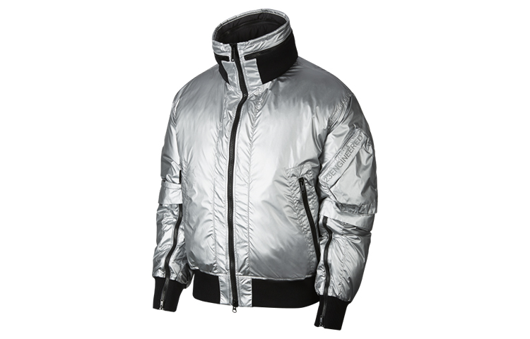 Jordan 23 Engineered MA-1 Silver Lightweight Hooded Down Jacket Men CQ2465-095