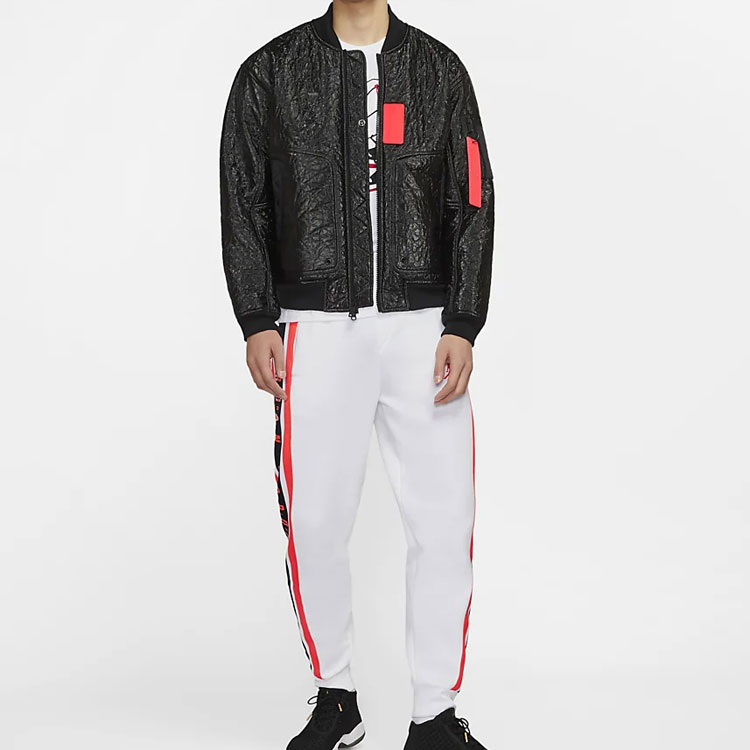 Shop ジョーダン 23 エンジニアード MA-1 テクスチャード ルーズフィット ボンバージャケット ブラック CD5713-010