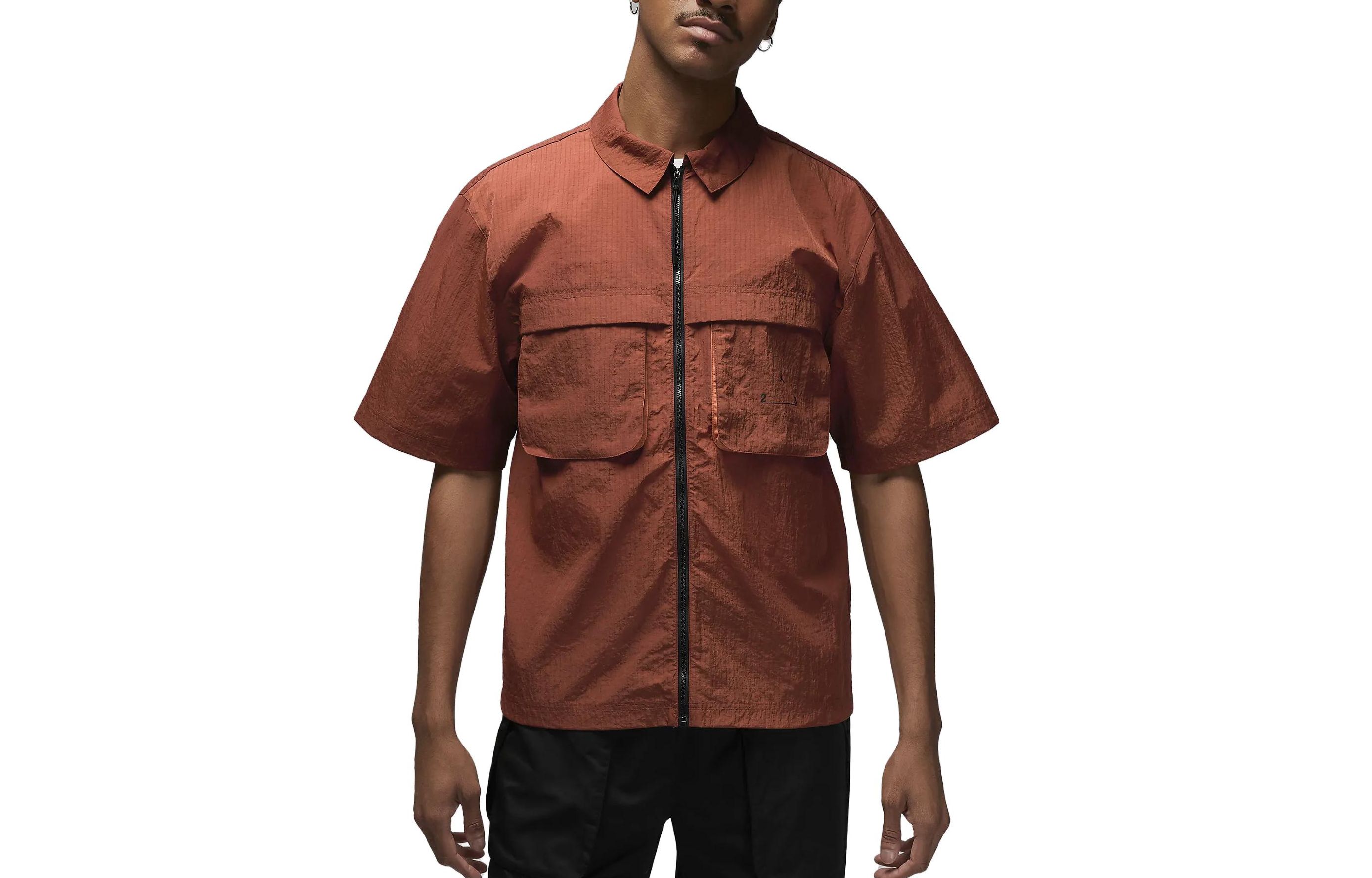 Jordan 23 Engineered Mars Stone Brown Short-Sleeve Zip Jacket DX9649-689