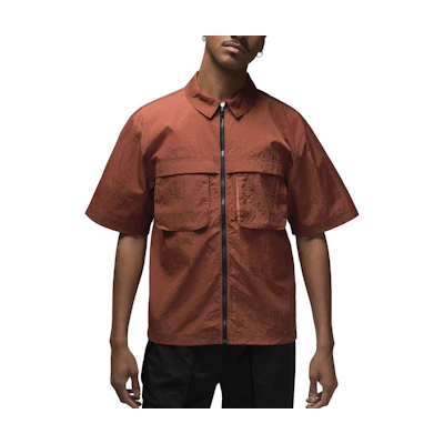 Jordan 23 Engineered Mars Stone Brown Short-Sleeve Zip Jacket DX9649-689