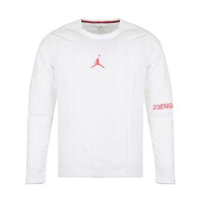 Jordan 23 Engineered Quilted Pullover Logo Sweatshirt White AJ1055-100