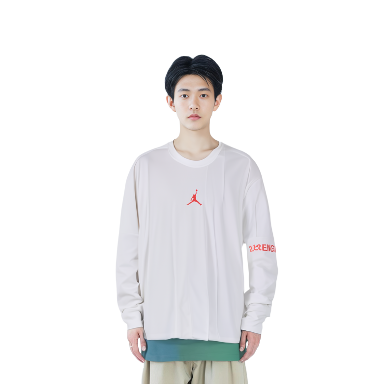 Cheap Jordan 23 Engineered Quilted Pullover Logo Sweatshirt Putih AJ1055-100