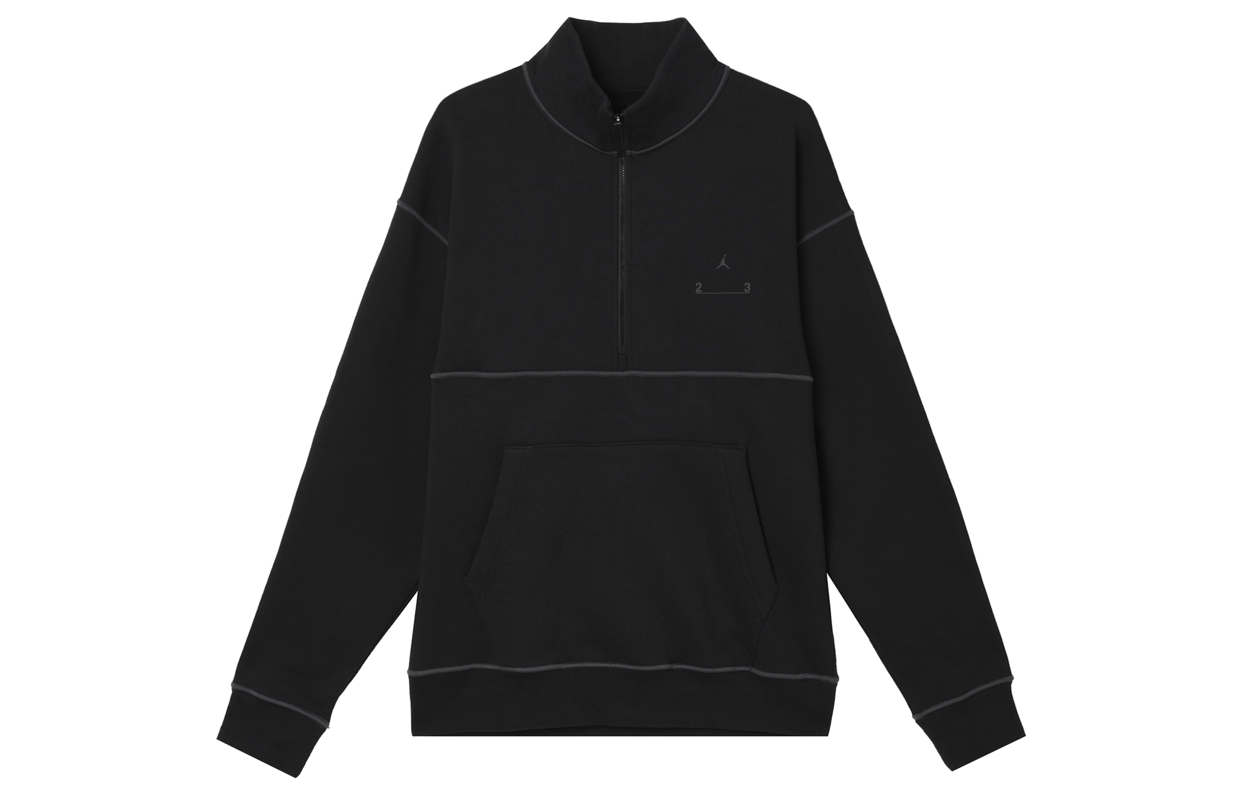 Jordan 23 Engineered Retro Half-Zip Fleece Jacket Black Mens Sportswear DV7680-010
