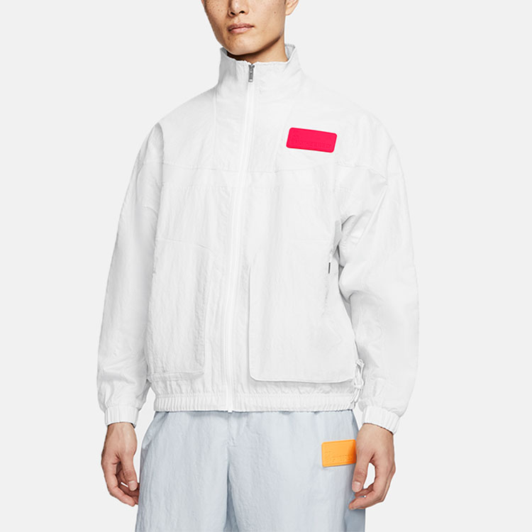 Jordan 23 Engineered Rubber Patch Slim Fit Jacket White Mens CN4579-101 圖 5