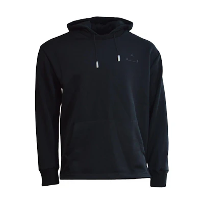 Jordan 23 Engineered Solid Black Hoodie for Men with Kangaroo Pocket DX9633-010