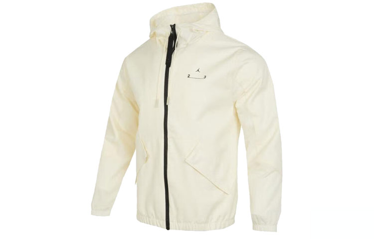 Jordan 23 Engineered Zip Hoodie Coconut Milk Logo Print DX9640-113