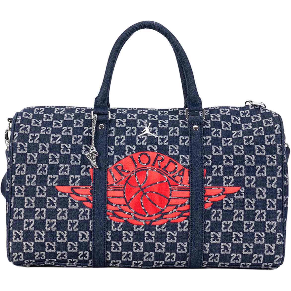 Jordan 26L 23 Monogram Basketball Travel Bag Deep Denim Unisex Crossbody Handbag JD2623002AD-001