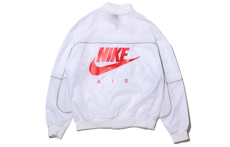 Lookbook ジョーダン5 レガシー タフタ ナイロン パッチワーク ボンバージャケット ホワイト CU1667-100