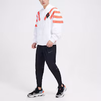Shop Jordan 6 Retro 經典尼龍外套 多色條紋拉鍊 白紅色外套 Bv5406-100 BV5406-100
