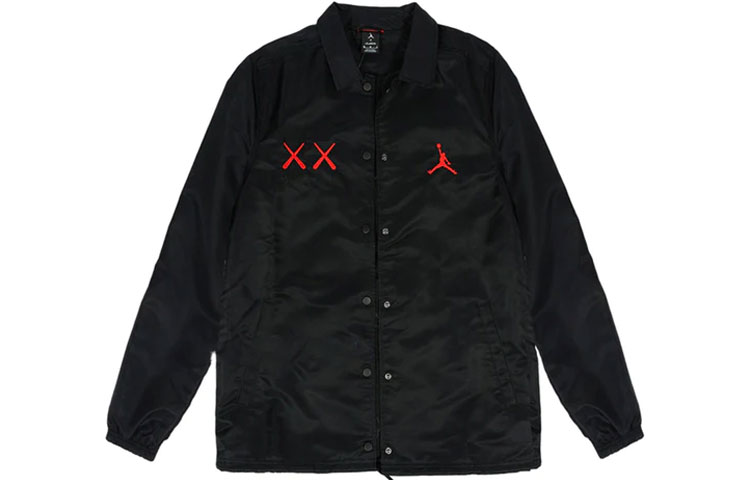 Order Jordan × KAWS FW23 黑色標誌休閒長袖外套 男女款。 884483-010