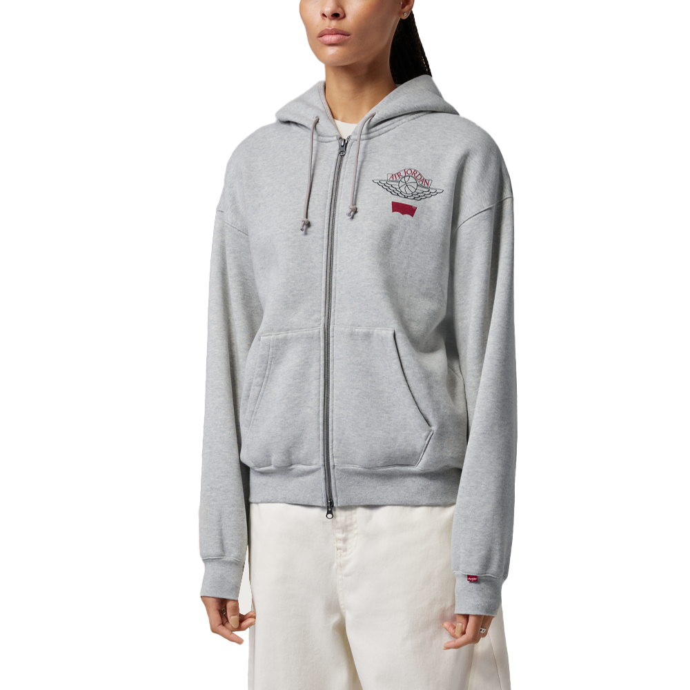Jordan × Levi's Clean Fit Oversized Hoodie with Zipper Unisex Long-Sleeve Pullover IM6735-050