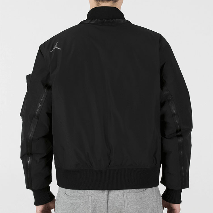 Shop Jordan  Black Winter Short Jacket with Pocket and Zipper. DJ0233-010