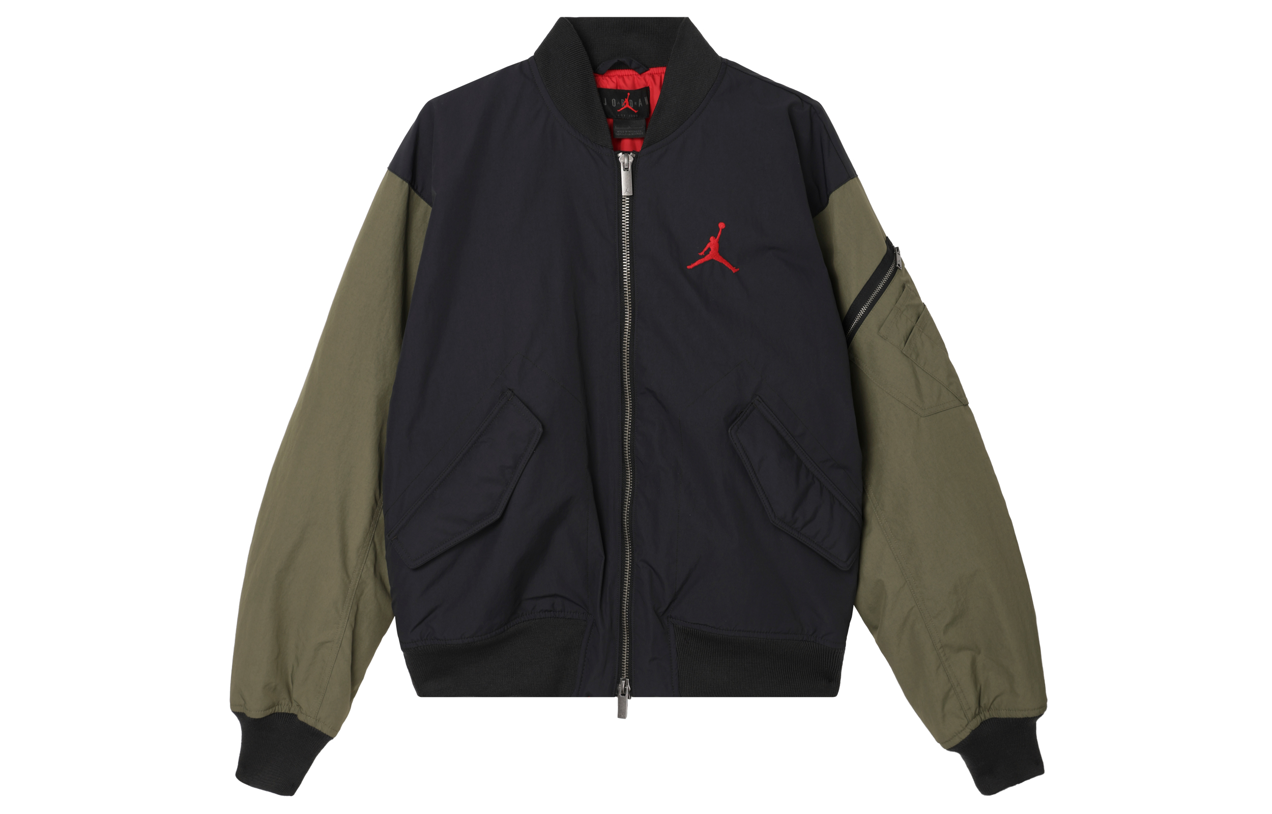 Jordan  Letterman Fleece Zip-Up Jacket - Black HV5152-045
