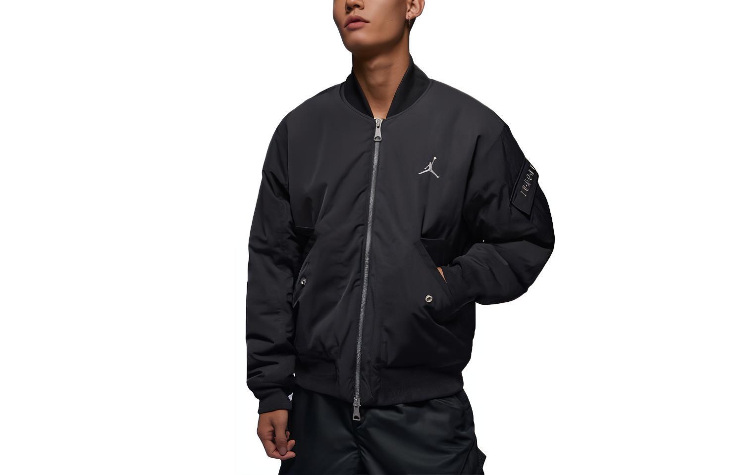 Order 乔丹长袖图案夹克 黑色 FZ6432-070
