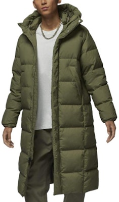 Jordan Loose Fit Hooded Down Jacket Olive Green FV7270-222 Shop Jordan Loose Fit Hooded Down Jacket Olive Green FV7270-222