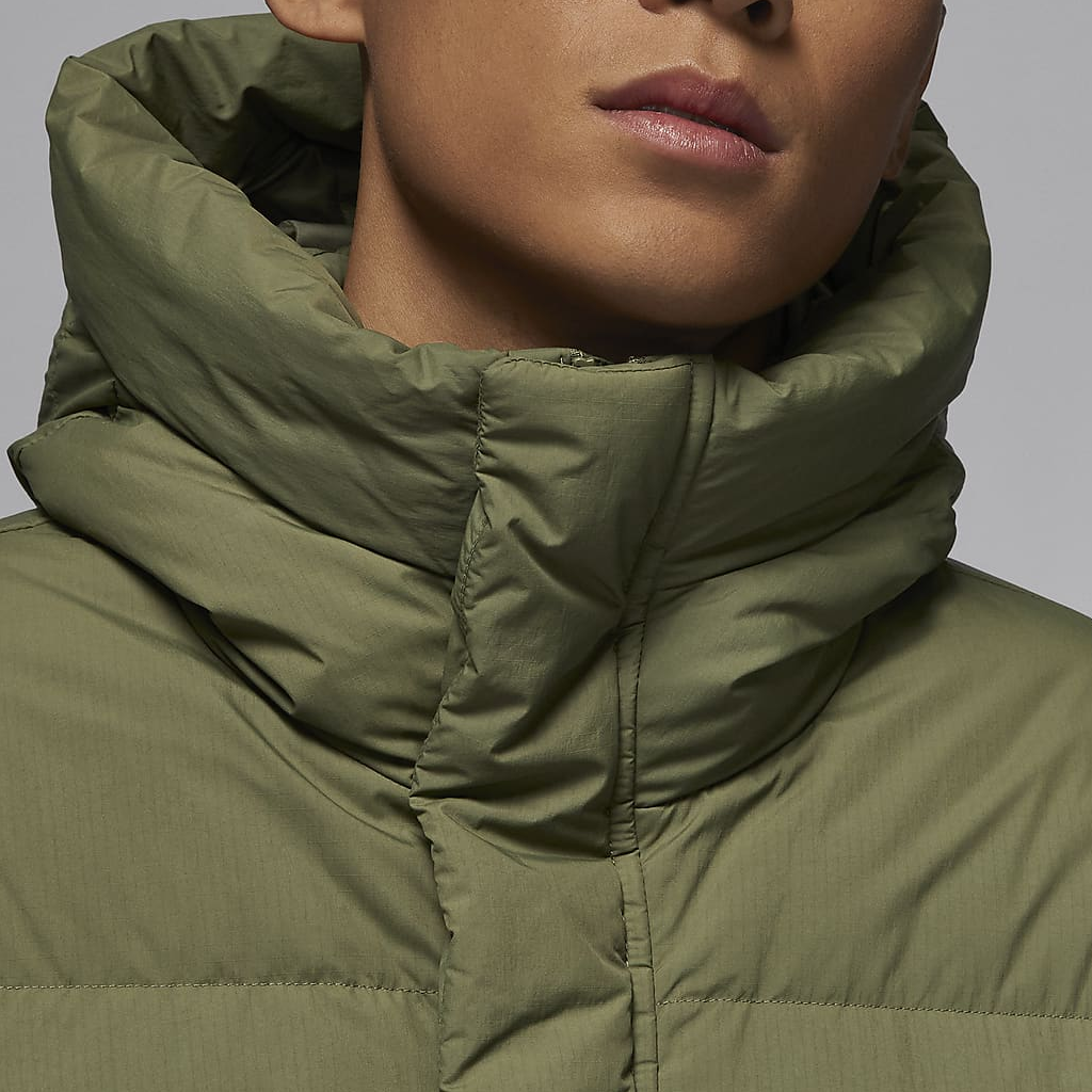 Sizing Jordan  Loose Fit Hooded Down Jacket Olive Green FV7270-222