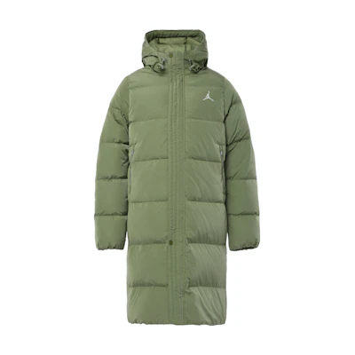 Jordan Mid-Length Solid Color Down Jacket Light Olive Yellow FB7314-340