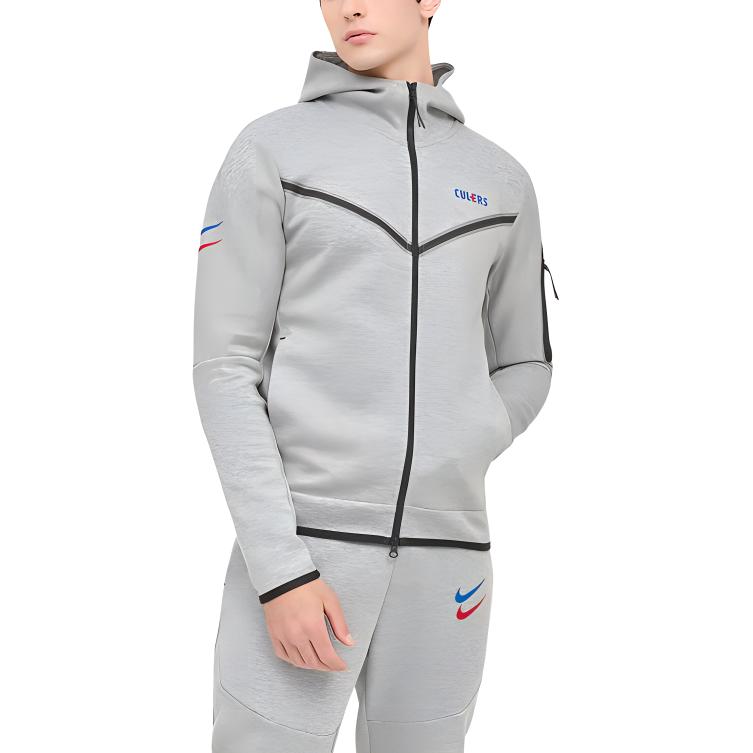 Jordan  Slim Fit Graphic Hoodie Jacket - Grey DN3084-063
