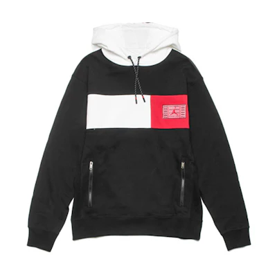Jordan Air 11 Legacy Patchwork Pullover Hoodie Mens Asian Fit - Black CU1510-010