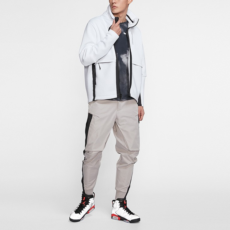 Shop 乔丹 Air 23 工程款拼色拉链夹克 白色 BQ5766-100
