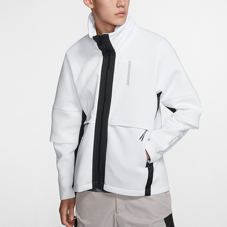 Purchase 乔丹 Air 23 工程款拼色拉链夹克 白色 BQ5766-100