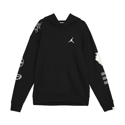 Jordan Air Black Pullover Hoodie Casual Training Sweatshirt FN4617-010
