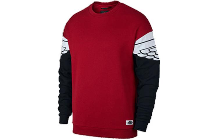 Jordan Air Colorblock Vintage Pullover Sweatshirt Red AO0427-687