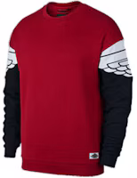 Jordan Air Colorblock Vintage Pullover Sweatshirt Red AO0427-687 Jordan Air Colorblock Vintage Pullover Sweatshirt Red AO0427-687