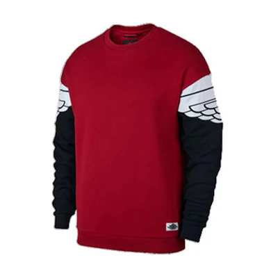 Jordan Air Colorblock Vintage Pullover Sweatshirt Red AO0427-687