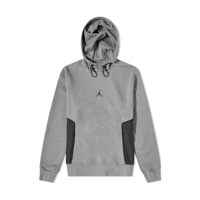 Jordan Air Drawstring Hoodie with Logo Print for Men - Gray DA9849-091